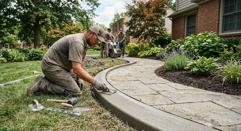Creative Concrete Edging Designs For Flower Beds