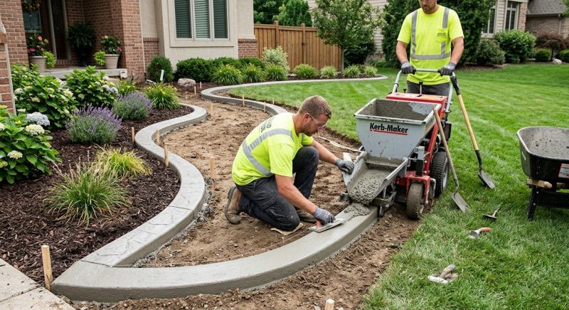 Creative Concrete Edging Designs For Flower Beds