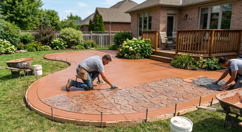 Popular Stamped Concrete Patterns For Patios And Walkways